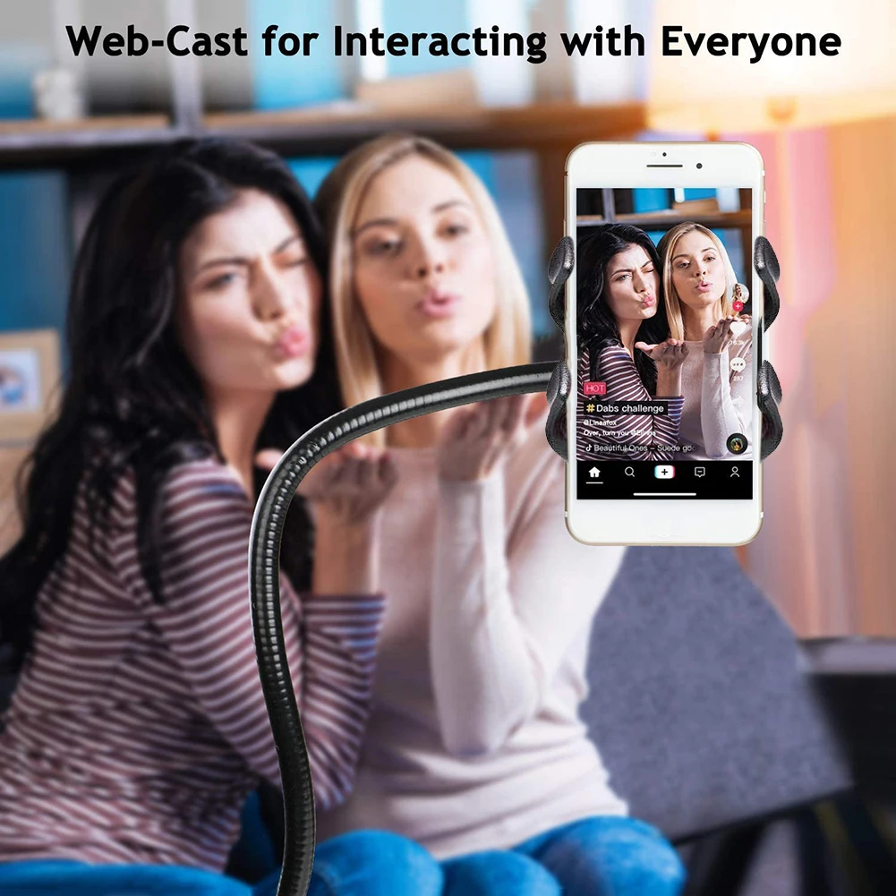 new webcam stand flexible desk mount gooseneck clamp clip camera holder for web cam accessories holder for phone magnetic holder free global shipping