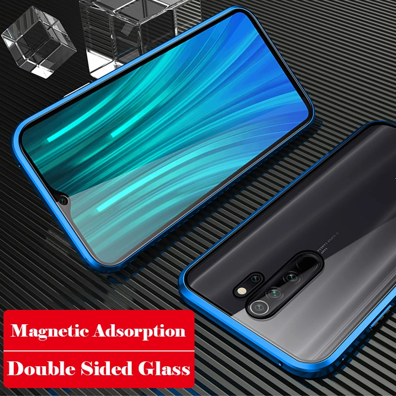 360 Полный Магнитный чехол для телефона красный mi Note 8 8 Pro 7 K20 Pro двойной стеклянный чехол металлический бампер для Xiao mi CC9 mi 9 SE F1 MAX3 6X чехол