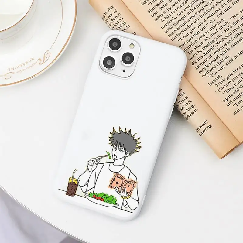 

Jujutsu Kaisen Satoru Gojo anime Phone Case Candy Color White for iPhone 11 pro XS MAX 8 7 6 6S Plus X 5S SE 2020 XR