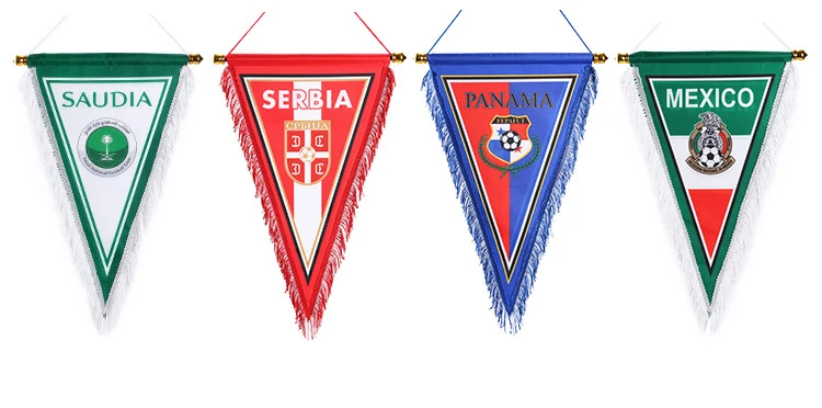 

Custom Football Flag and Pole Kit Free Design Banners Theme Decoration of European Football Clubs Party Gift