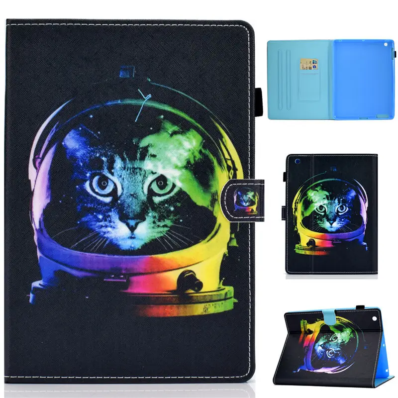 S039 Мультфильм Cat Чехол для Apple iPad 2/3/4 чехол Funda планшет силиконовый чехол из искусственной кожи для iPad2 iPad3 iPad4 Стенд кожи в виде ракушки+ стилус+ Защитная пленка на экран - Цвет: S039