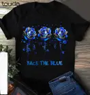 Полицейские герои назад синяя Роза вера надежды любовь футболка черный цвет