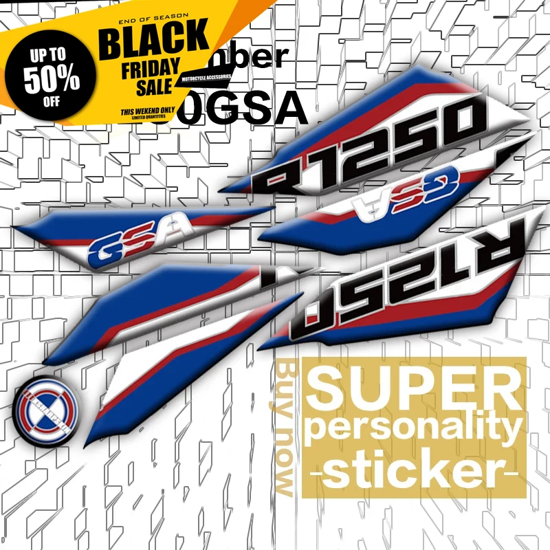 

Motorcycle Front Fairing Sticker Motor Number Board 3D Gel Protector Moto Engine Vehicle Decals For BMW R1250GSA 2019 r1250 gsa
