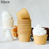 30pcs baking cupcake cake liner wrappers paper cup tray muffin anti oil holder cake tools suit for bakery grocery store