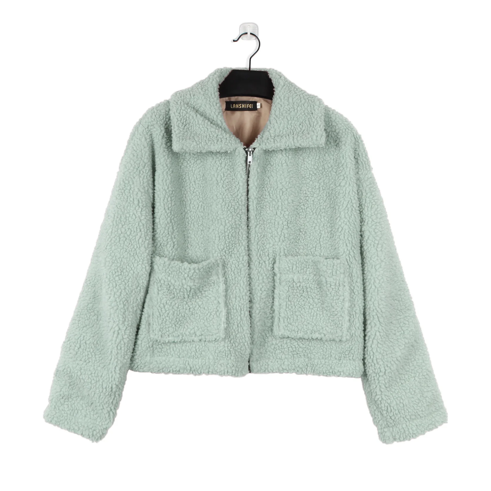 

F0279 European and American Hot-selling 2019 Autumn and Winter Clothing Plus Size Women's Short Coat