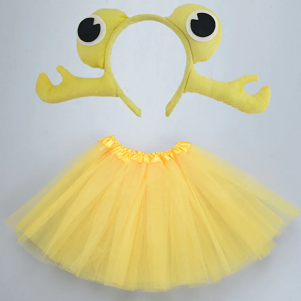 Детский костюм из мультфильма рыба-краб повязка на голову юбка-пачка галстук