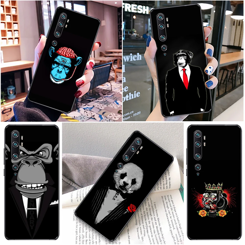 

Monkey Crown Phone Case For Xiaomi Mi CC9 Pro CC9e 11 10 10S Lite Pro Ultra Note 10 Pro Coque Back Cover Funda Soft TPU Cases