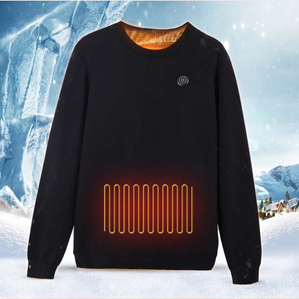 

Intelligent Heating Sweater USB Electric Heating Sweatshirt Warm Carbon Fiber Heated Jacket For Both Men And Women Fit