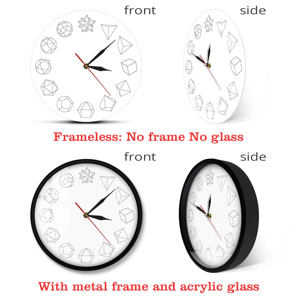 

Geometry Decorative Acrylic Wall Clock Stylish Solid Modern Simple Wall Clock Hanging Timepieces Abstract Geometry Decor Watch