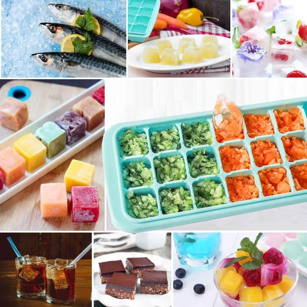 Лотки для льда с крышками DIY силиконовая форма куб поддоны формы конфетный торт