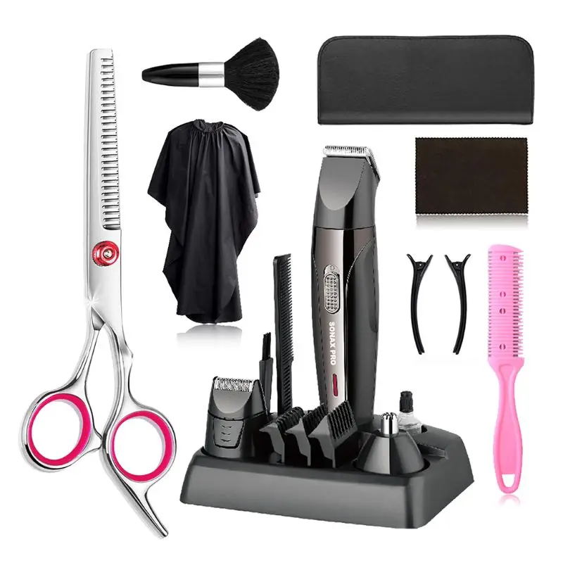 

Hair Cutting Scissors Set Mens Beard Trimmer Cordless Hair Trimmer Hair Clipper