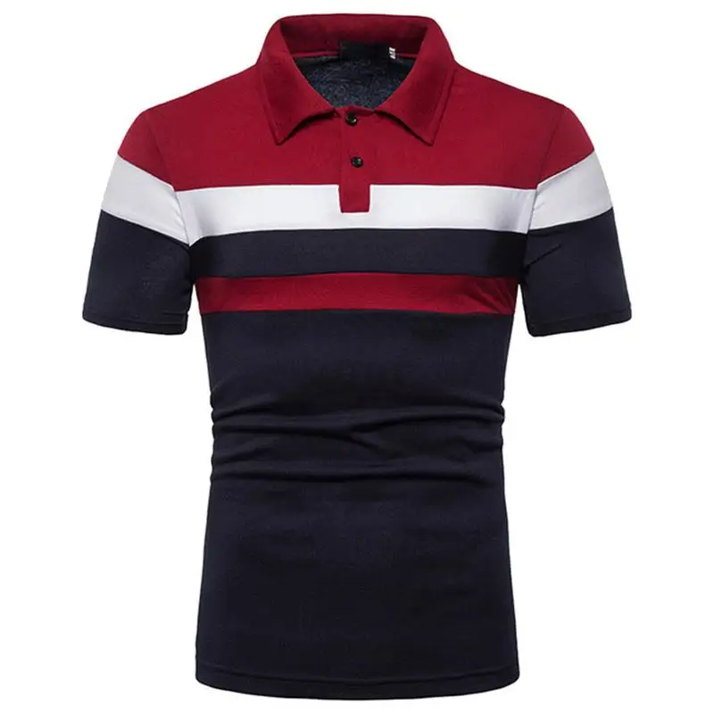 

New Men's Polo Men's Shirts Short Sleeve Polo Shirts Contrast Color Polo New Clothes Summer Street Fashion Men's Tops