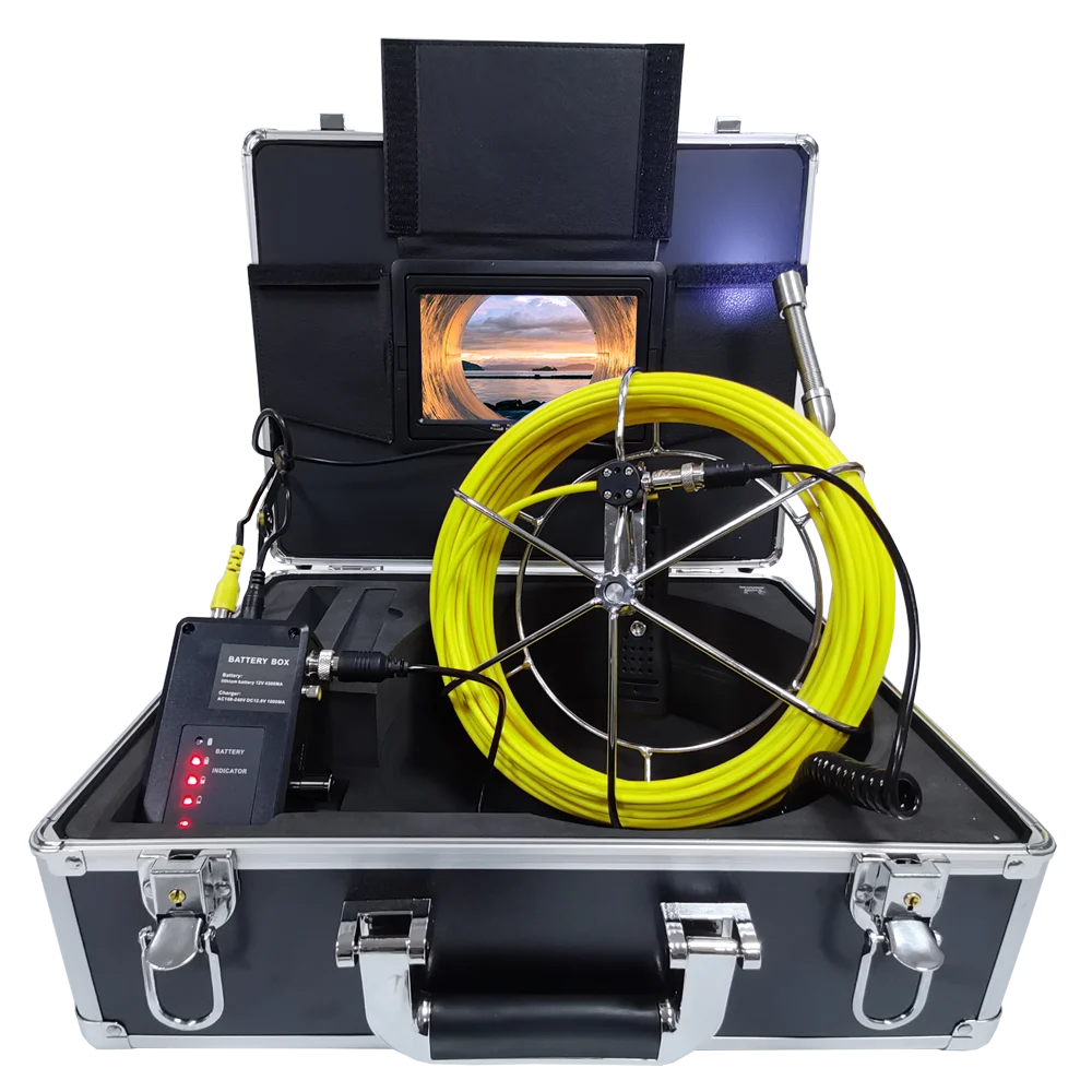 

7 Inch LCD 20/30/40/50m Snake Tube Pipe Pipeline Drain Monitor Digital Inspection Camera with 6 Leds DVR Record