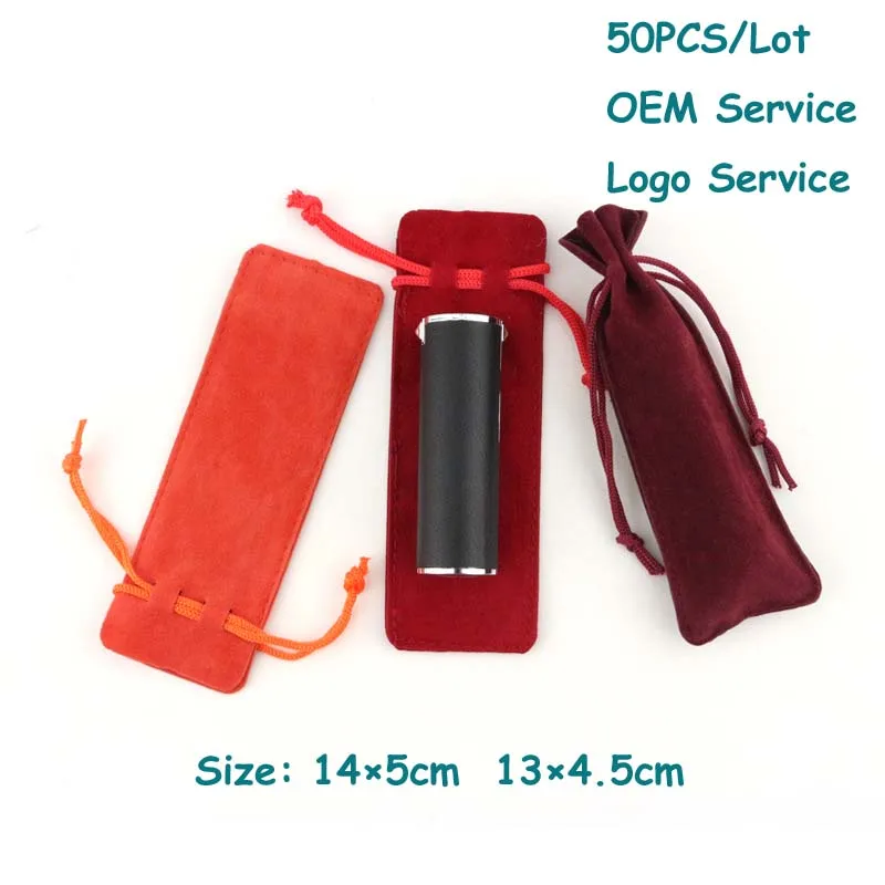 50 шт./лот блеск для губ тюбик Подарочная сумка косметичка бархатная рекламная на