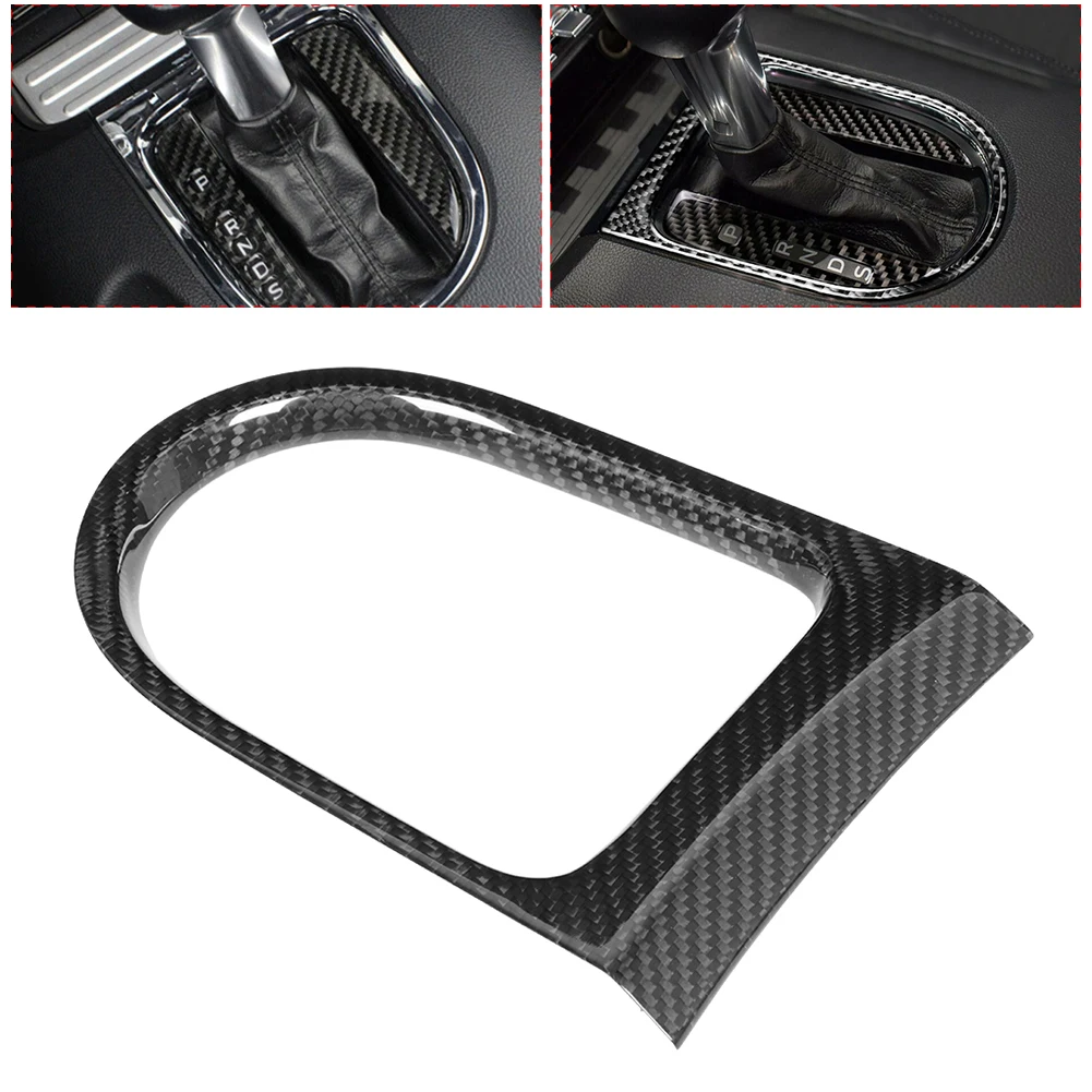 

Carbon Fiber Interior Gear Shift Panel Cover Trim Sticker Fit For Ford Mustang All Model 2014-2018