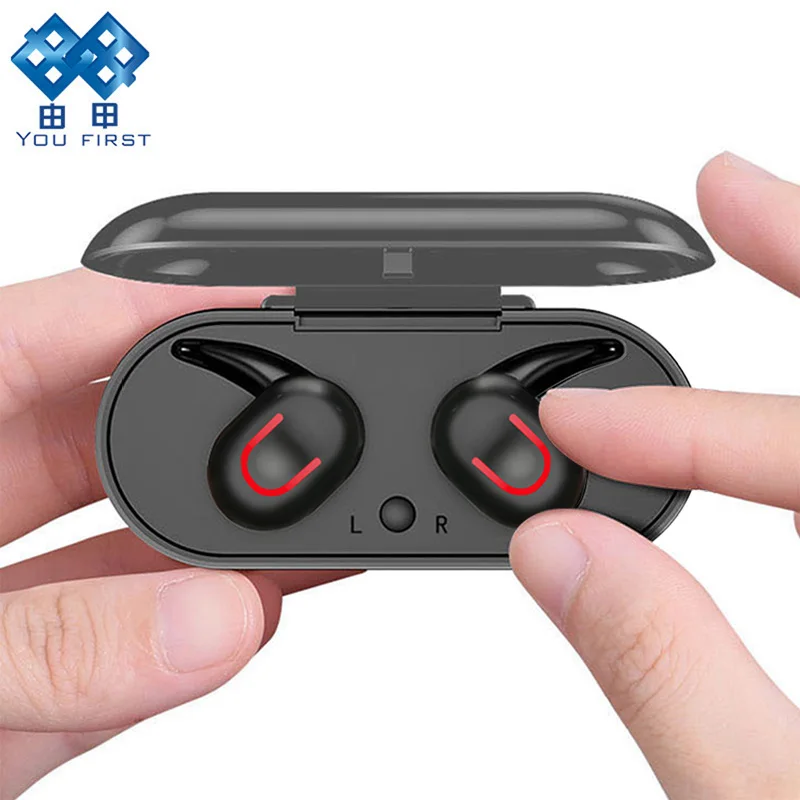YOU FIRST Bluetooth гарнитура беспроводные наушники спортивные TWS наушники Bluetooth V5.0 Беспроводные наушники с зарядным устройством для телефона