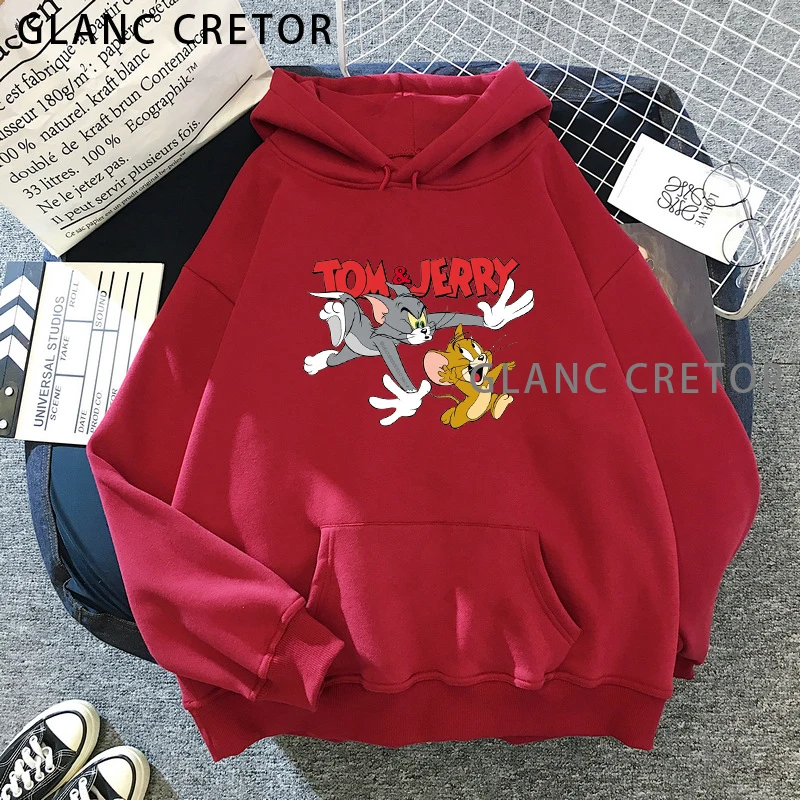 

Hot Japanese Women Hoodies Cute Cat Women Pullovers Hoodies Sweatshirts Cute Cat Print Hoody Streetwear Tops