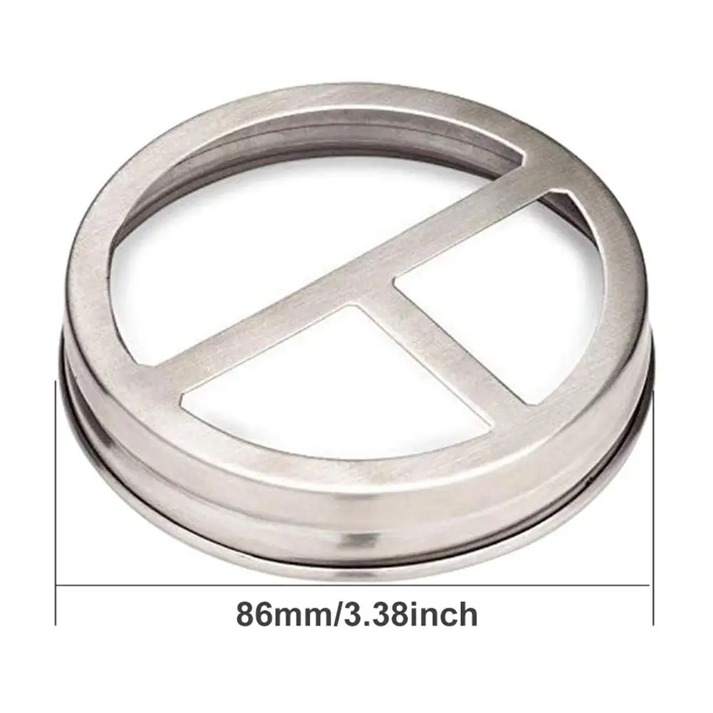

2PCS Mason Jar Lids With 3 Openings 86mm Wide Mouth Tinplate Canning Cap Toothbrush Toothpaste Cup Cover Bathroom Supplies