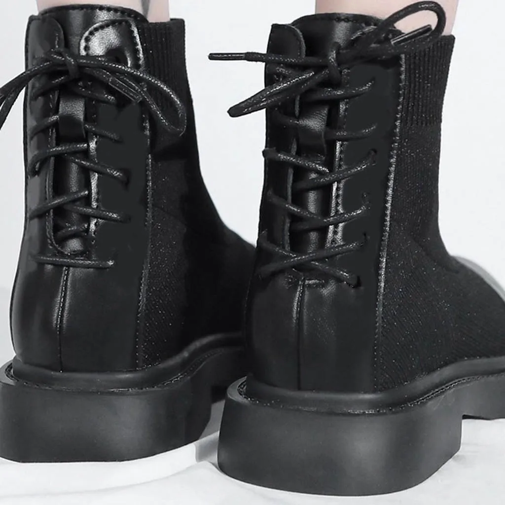 Модные маленькие ботильоны осенние ботинки-носки эластичные короткие женские