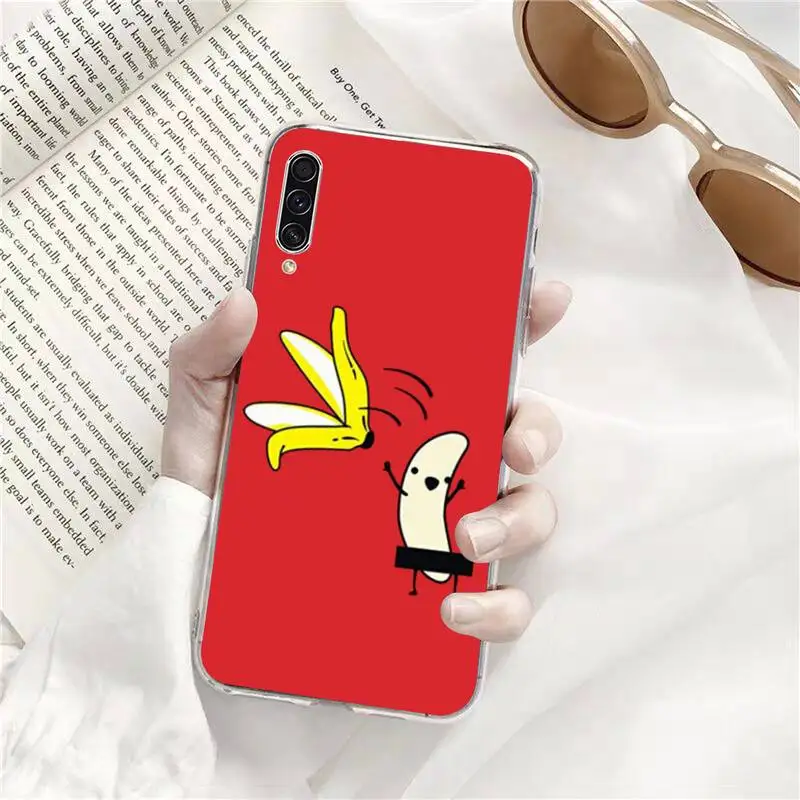 

Memes Finger Banana Phone Case Transparent for Samsung s9 s10 s20 Huawei honor P20 P30 P40 xiaomi note mi 8 9 pro lite plus