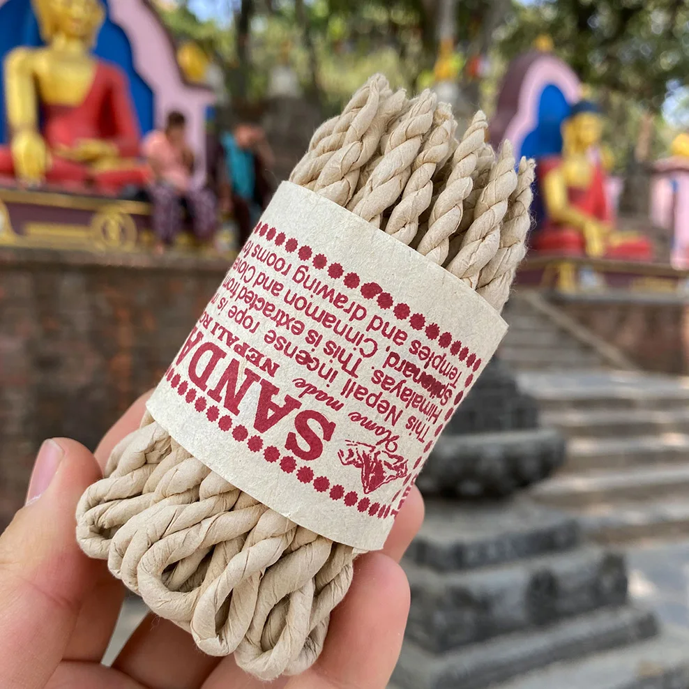 

Nepal Natural Plant Incense Handmade Rope Incense For Purification Meditation 50PCS/Bundle Sandalwood Agarwood Tibetan Incense