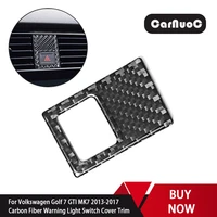 carbon fiber warning light switch cover trim for volkswagen vw golf 7 gti mk7 2013 2017 accessories