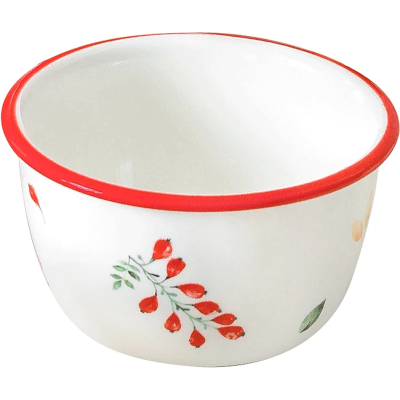 Популярная керамическая миска ins простая с глазурованным цветочным принтом в