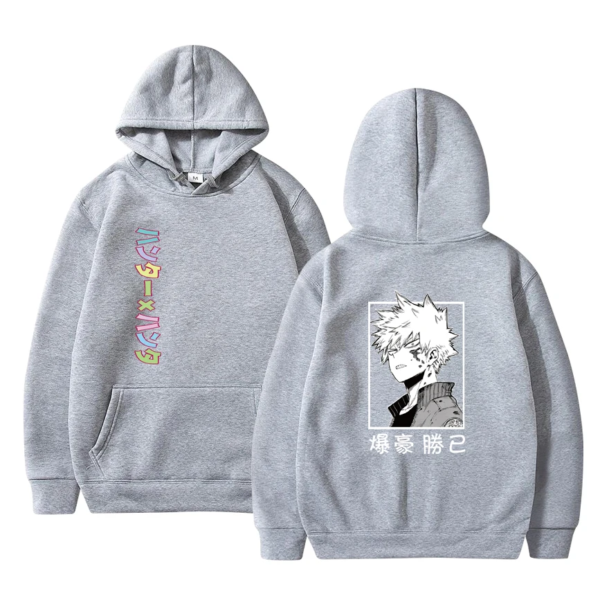 

Harajuku my hero academia Unisex Hoodies Japanese Anime Bakugou Katsuki Printed Men's Hoodie Streetwear Casual Sweatshirts
