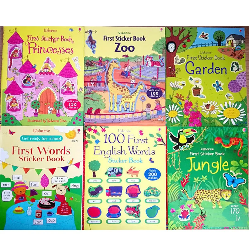 

Cute English Anime Sticker Book Game Sticker Pack Collection Kids Educational Children Puzzle Gift Student Stickers Kids Toys