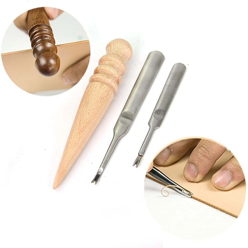 

Big deal 18Pcs Leather Sewing Tools Craft DIY Hand Stitching Kit With Groover Awl Waxed Thimble Thread for Sewing Leather,Canvas