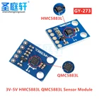 GY-273 3V-5V HMC5883L QMC5883L модуль датчика компаса с тремя осями модуль магнитного поля для Arduino