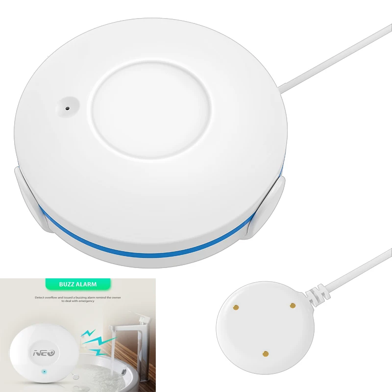 

Сигнализация утечки воды NEO Z Wave Plus для умного дома, независимый детектор утечки воды, оповещение о переполнении, охранная сигнализация