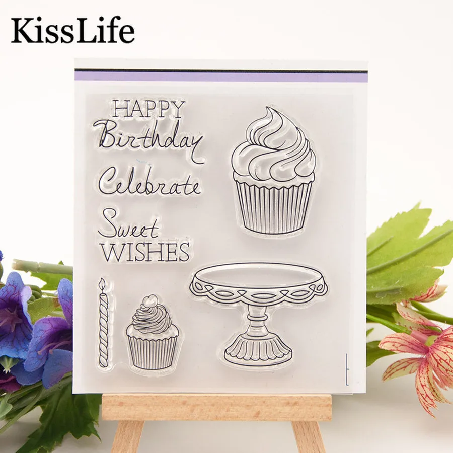 1 лист Торт пожелания письма с поздравлениями днем рождения прозрачные резиновые