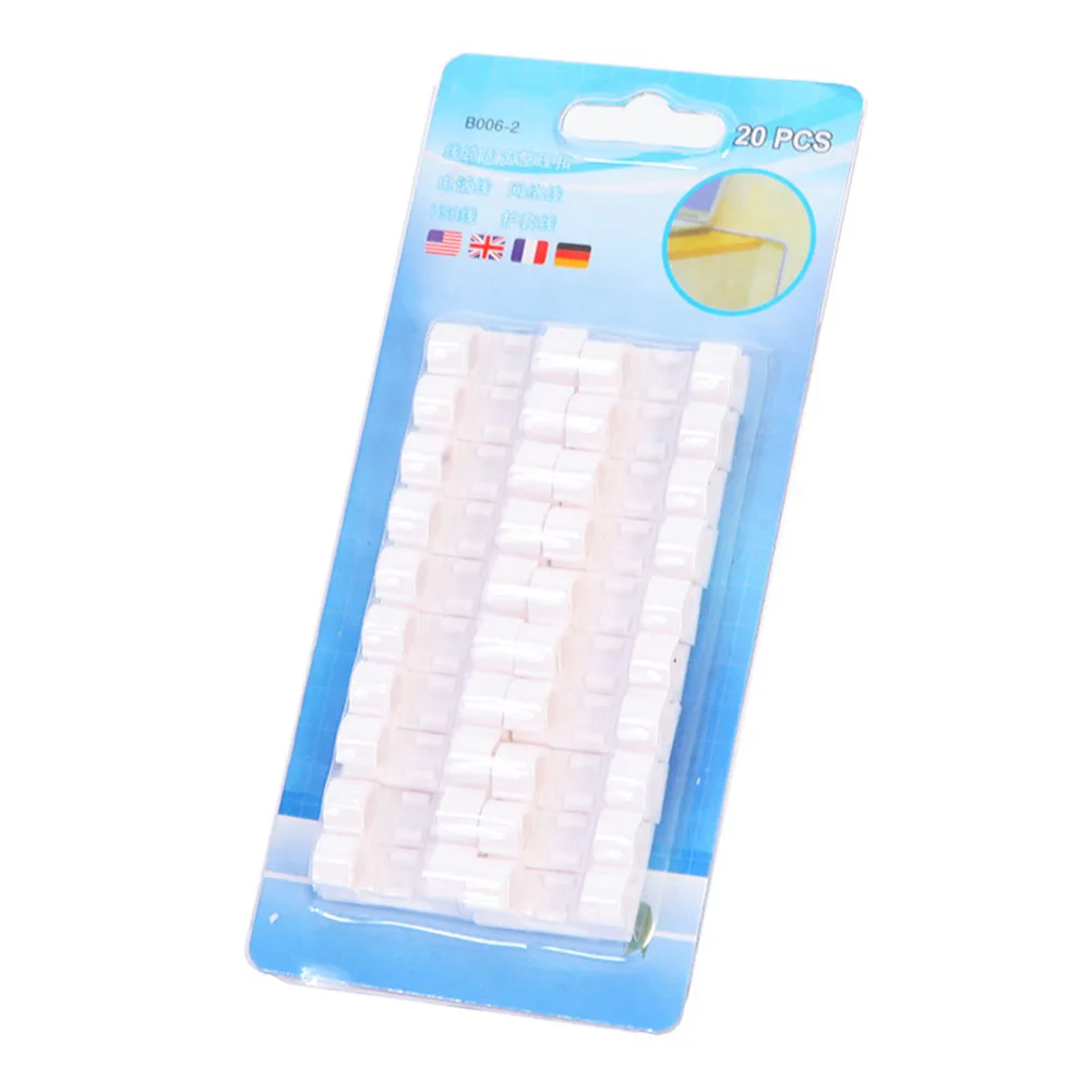 

20pcs Self-adhesive Wire Organizer Line Cable Clip Buckle Clips Ties Fixer Fastener Holder Data Telephone Line Winder Sleeve WWO