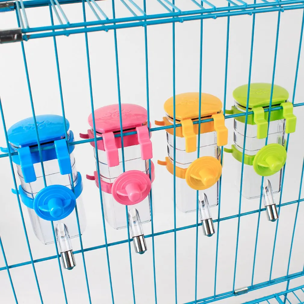 

1pc Plastic Hamster Drinker Water Bottle Dispenser Feeder Hanging Pet Dog Guinea Pig Squirrel Drinking Fountain Random Color