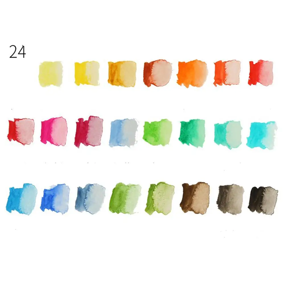 Твердый акварельные краски в наборе с акварельной кистью яркий цветной пигмент комплект, принадлежности для живописи от AliExpress WW