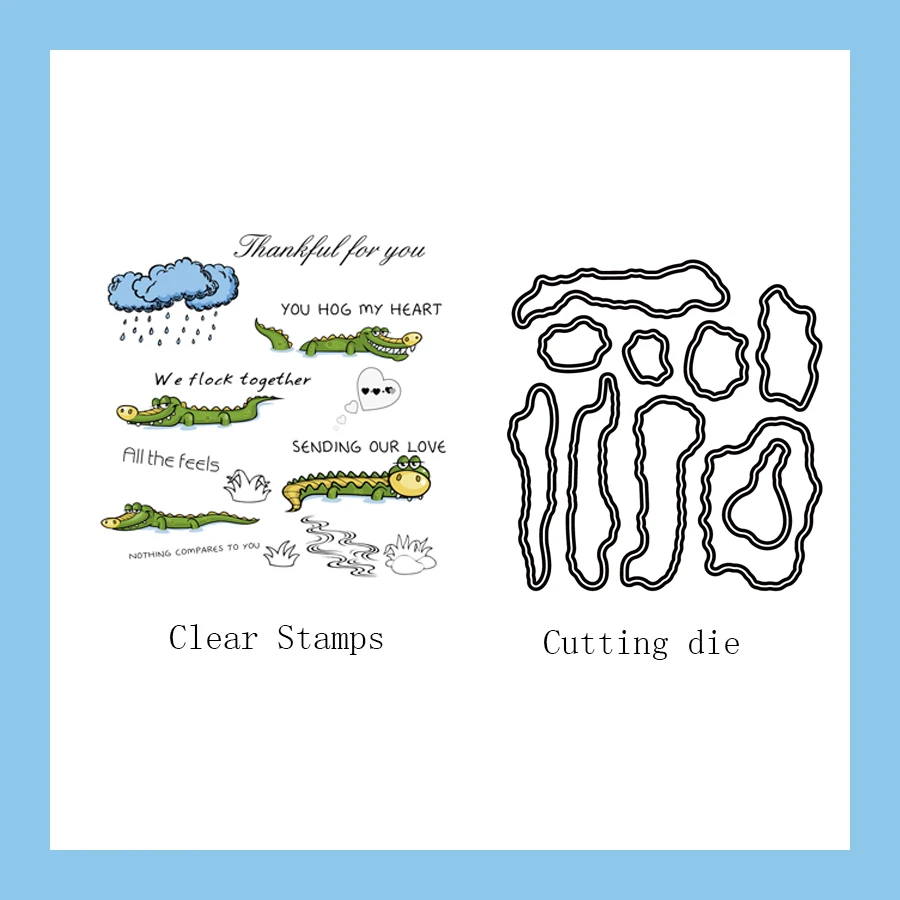 ZATBWS г-н крокодил прозрачные штампы для DIY Скрапбукинг/изготовление карт/альбом