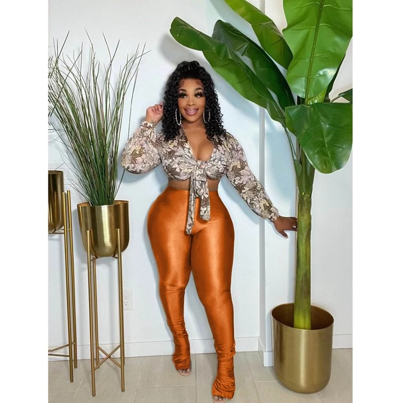 

Fall Clothes Women Clothing Sexy Stacked Leggings High Waist Pants Nightclub Overalls Club Outfits Y2k Clothes Wholesale Items