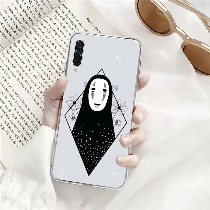 

Studio Ghibli No Face man Anime Phone Case Transparent For Samsung Galaxy A71 A21s S8 S9 S10 plus note 20 ultra
