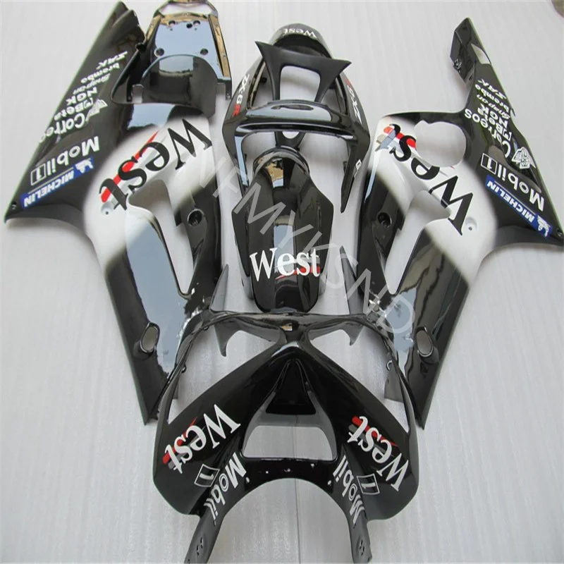 Горячие продажи для KAWASAKI ZX6R 636 05-06 ABS ZX-6R 2005-2006 05 06 ZX 6R 2005 2006 черный белый Западный