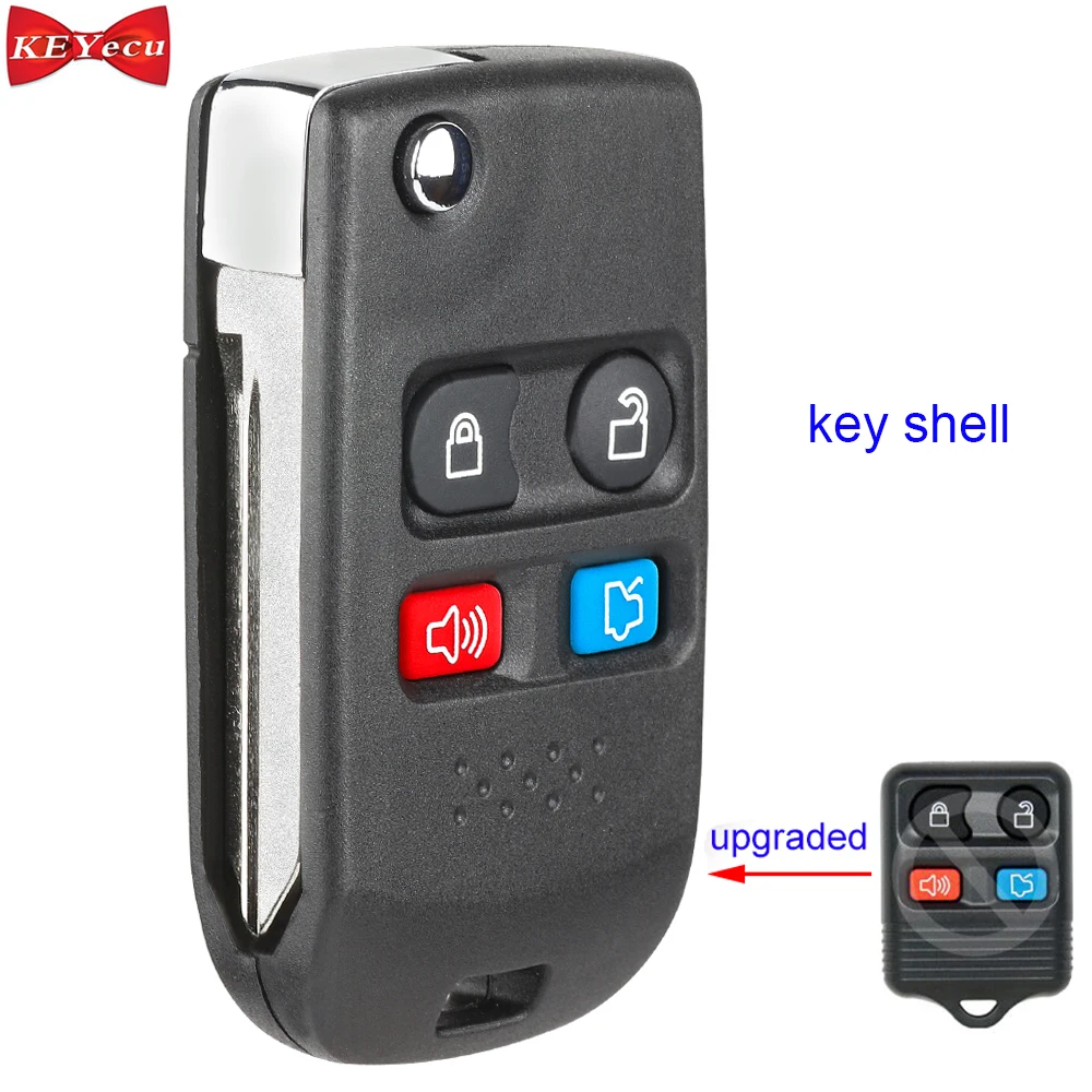 KEYECU для Ford Lincoln Mercury обновленный дистанционный автомобильный чехол ключей Fob