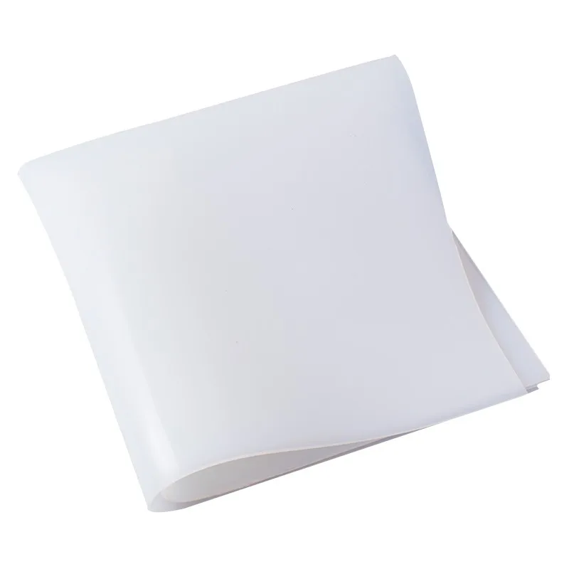 

1.5mm/2mm/3mm/4mm/5mm/6mm/8mm High Quality milky white Silicone Rubber Sheet For heat Resist Cushion Size 500x500mm