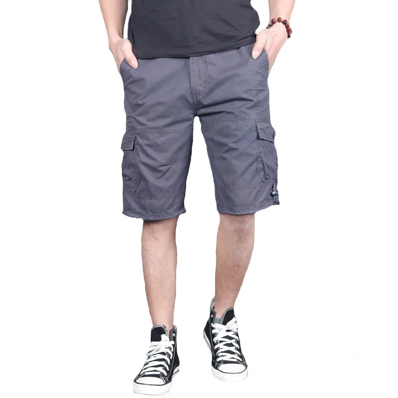 

Men Cargo Shorts Pants 2021 Military Army Tactical Joggers Summer Cotton Mulit-Pocket Shorts Loose Work Overalls Casual Pants