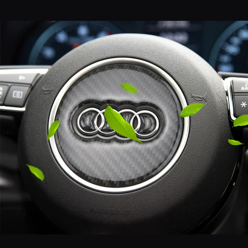 Для Audi A1 A3 A5 A4 A6 A7 A8 S3 S4 S5 S6 S7 Q3 Q5 Q7 TT углеродное волокно руль эмблема 3D автомобиля наклейки Средства для укладки волос