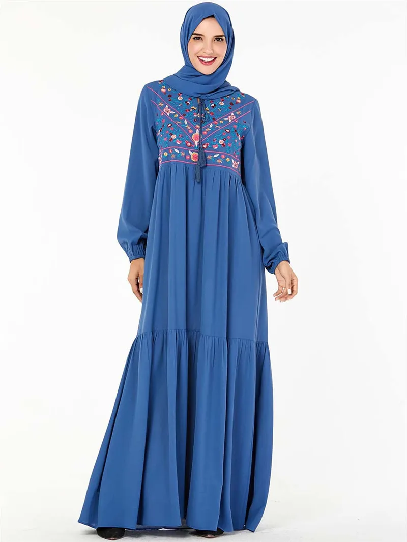 Мусульманское вечернее платье длинное мусульманское размера плюс скромные