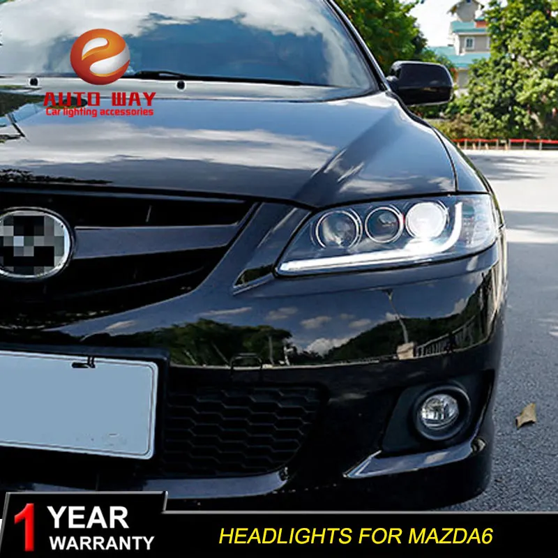 Автомобильный Стайлинг чехол для передней фары mazda 6 M6 2004 2013 светодиодный ные DRL