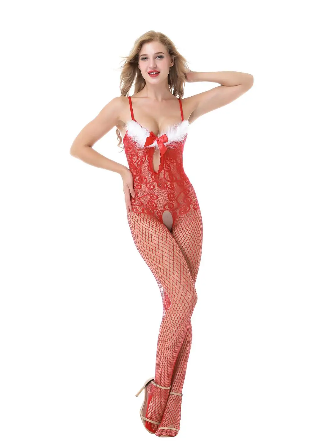 Кружевное боди с открытой спиной и лямкой на шее прозрачное Женское