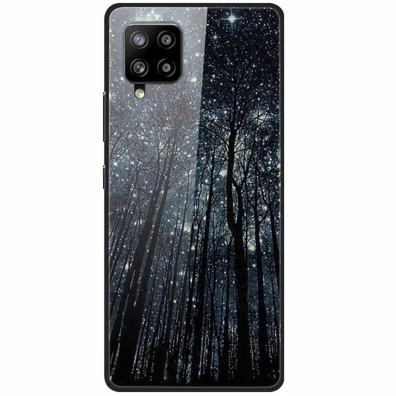 Tempered Glass Case For Samsung Galaxy A12 Cover A42 5G Hard Protective Coque for Samsung M12 / A02s Soft Bumper M 12 Fundas