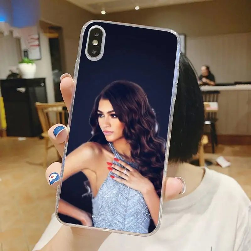 

Zendaya Coleman Actor singer dancer Phone Case Transparent for iPhone 6 7 8 11 12 s mini pro X XS XR MAX Plus