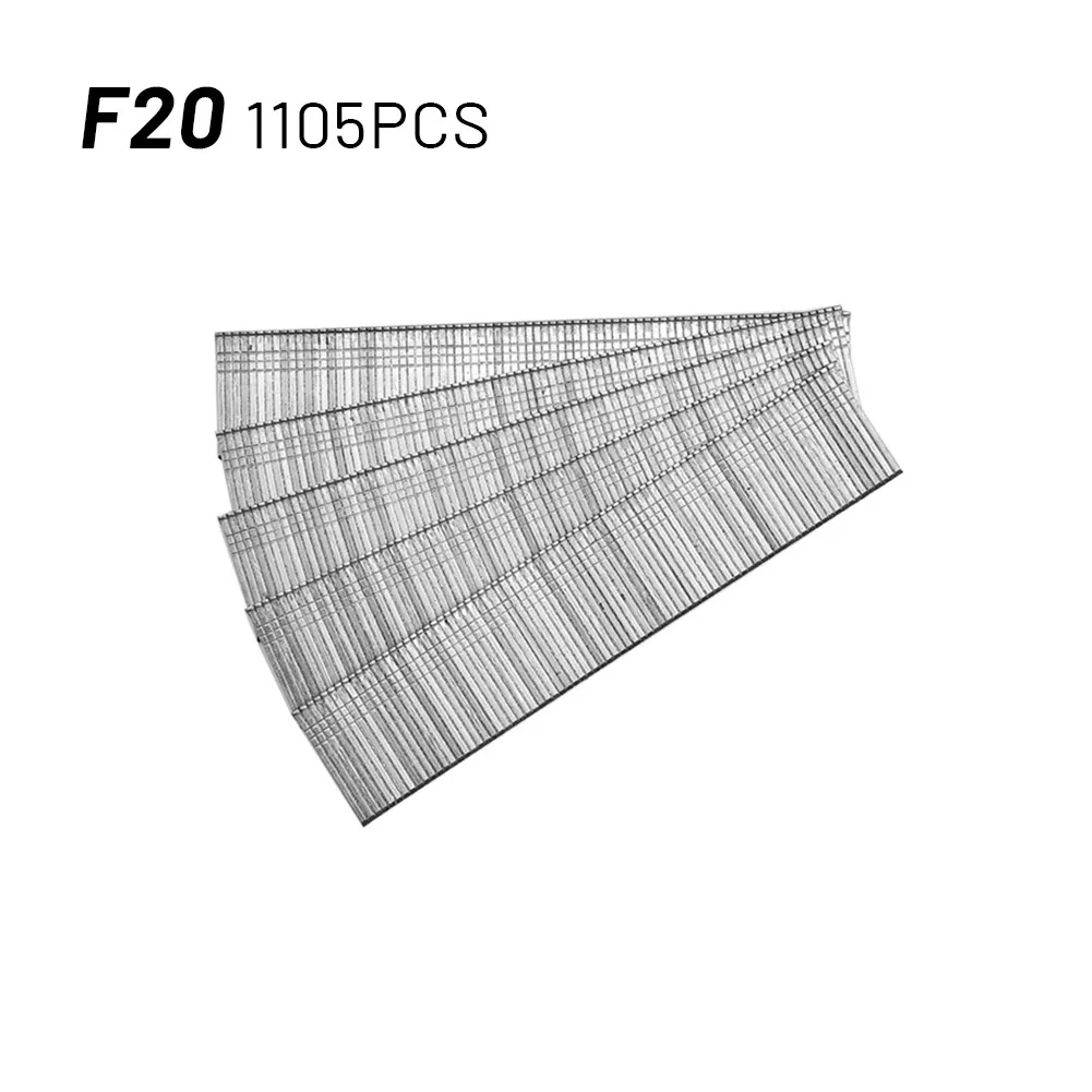 1105Pcs F15/F20/F25/F30 Nail Gun Straight Brad Nails 304 Stainless Steel Stapler Nailer Staples For Woodworking Furniture DIY |